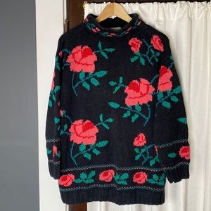 Vintage Rose Tunic Sweater